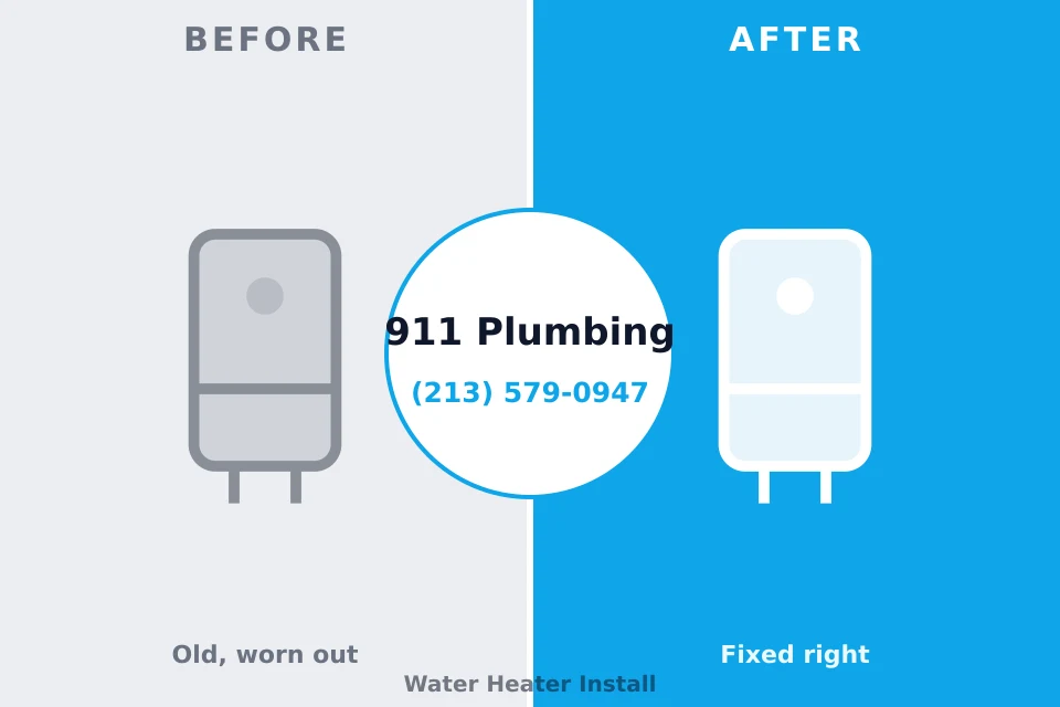 Before and after: plumbing repair Russellville, AR